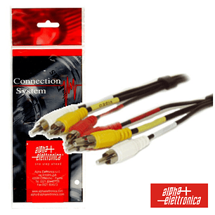 CABO 3RCA MACHO / 3RCA MACHO 1.5M POLYBAG