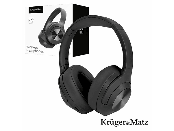 AUSCULTADORES BLUETOOTH SEM FIOS COM MIC ANC F2 KRUGERMATZ 1