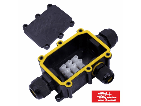 CAIXA JUNÇÃO 3 VIAS COM  3 CONDUTORES 24A 450V IP68 1