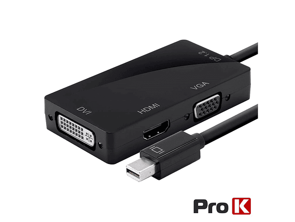 ADAPTADOR MINI DISPLAYPORT MACHO / DVI+HDMI+VGA PROK 1