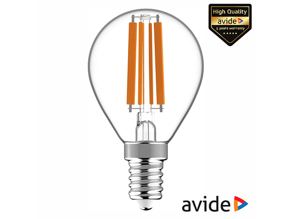 LÂMPADA LED E14 GLOBO FILAMENTO 6.5W 230V 4000K 806LM AVIDE 1