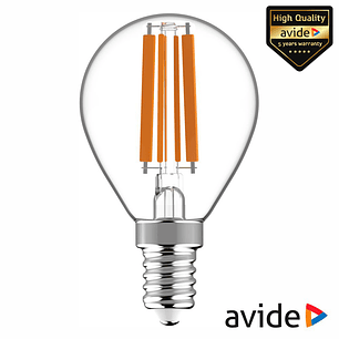 LÂMPADA LED E14 GLOBO FILAMENTO 6.5W 230V 4000K 806LM AVIDE
