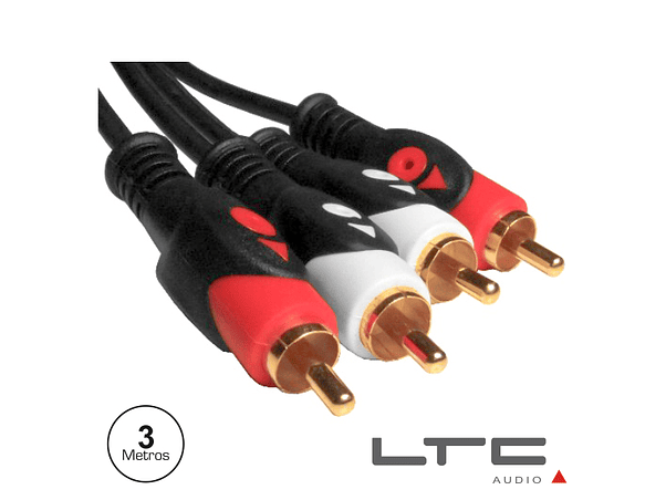 CABO 2-RCA MACHO / 2-RCA MACHO DOURADO 3M LTC 1