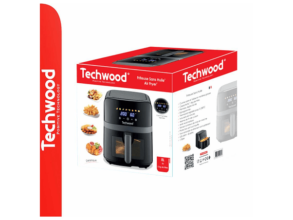 Fritadeira Elétrica S/ Óleo 1700W 8L~2kg TECHWOOD 4