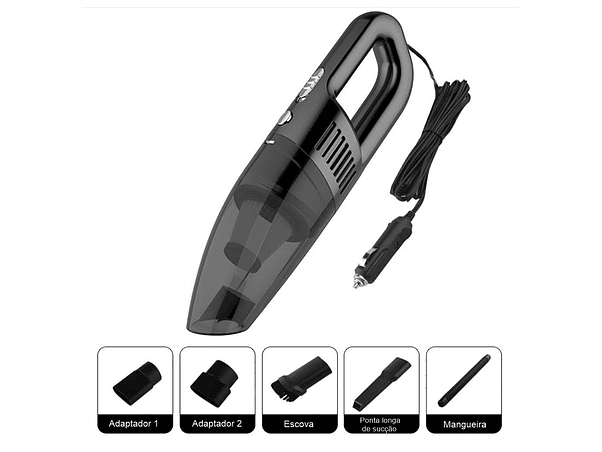 Aspirador Ciclónico para carro 120W c/ Cabo isqueiro 5M 2