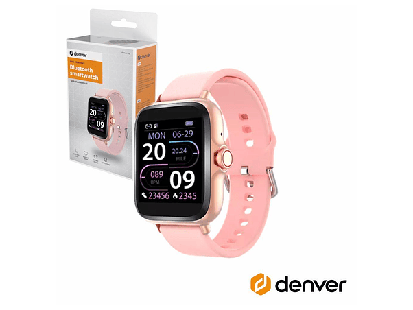 SmartWatch P/ Android iOS Rosa DENVER 1