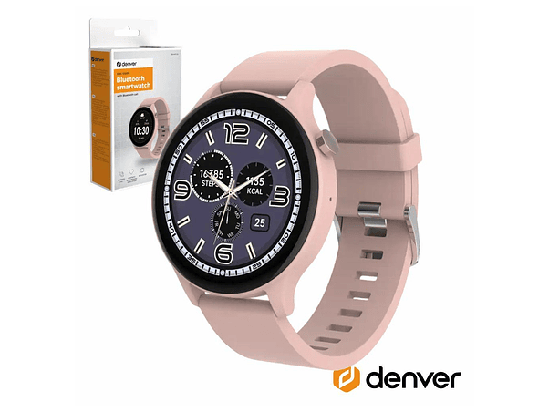 SmartWatch Multifunções P/ Android IOS Rosa DENVER 1