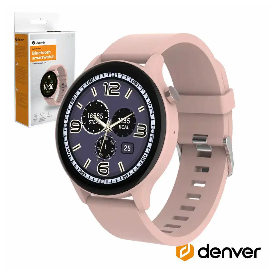 SmartWatch Multifunções P/ Android IOS Rosa DENVER 1