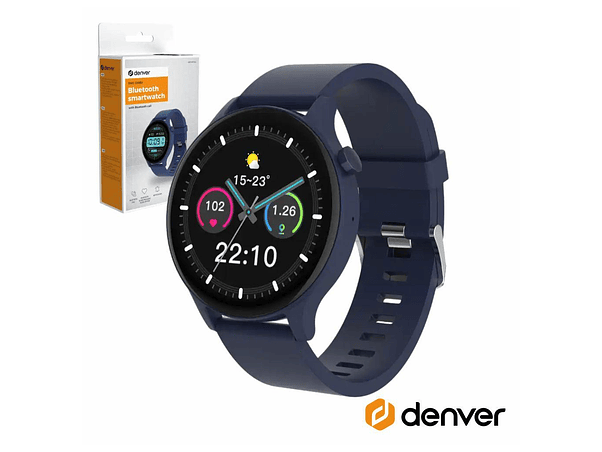 SmartWatch Multifunções P/ Android IOS Azul DENVER 1