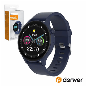 SmartWatch Multifunções P/ Android IOS Azul DENVER