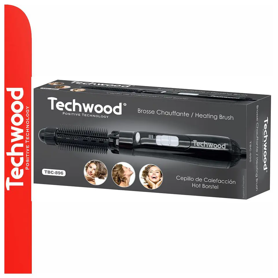 Escova Alisadora de Cabelo 800W TECHWOOD 2