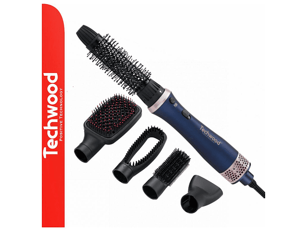 Escova Alisadora de Cabelo C/ 5 Acessórios 600-700W TECHWOOD 1