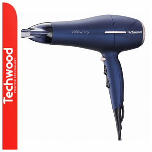 Secador de Cabelo 2200W Azul TECHWOOD