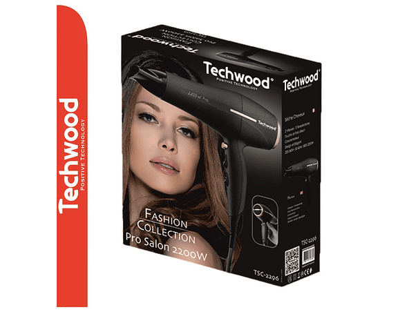Secador De Cabelo 2200W Preto TECHWOOD 2