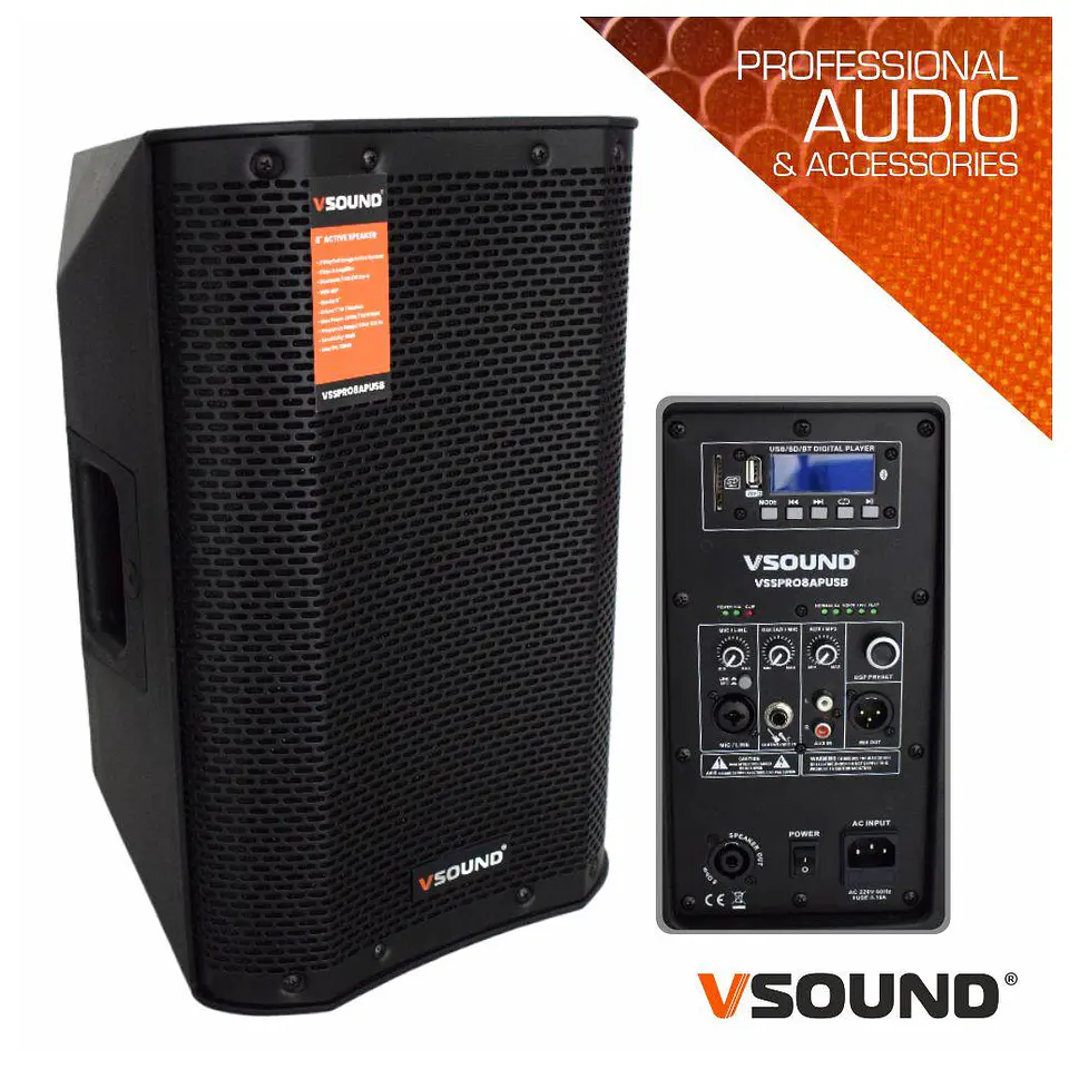 Coluna Bi-Amplificada Pro Series 8