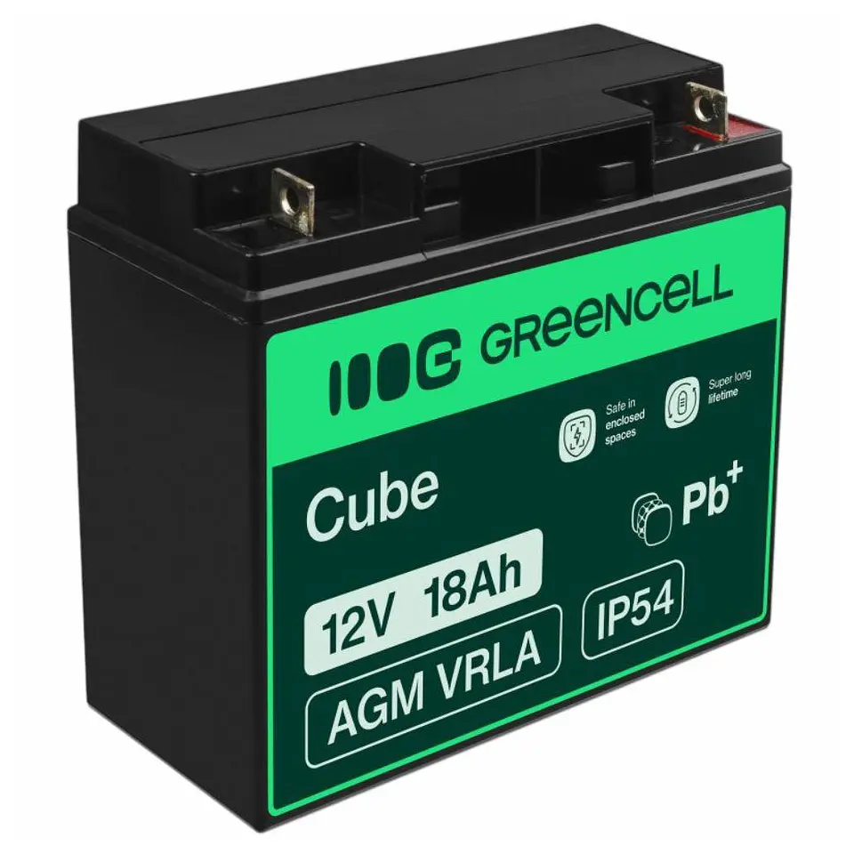 Bateria Gel AGM 12V 18A GREEN CELL 1