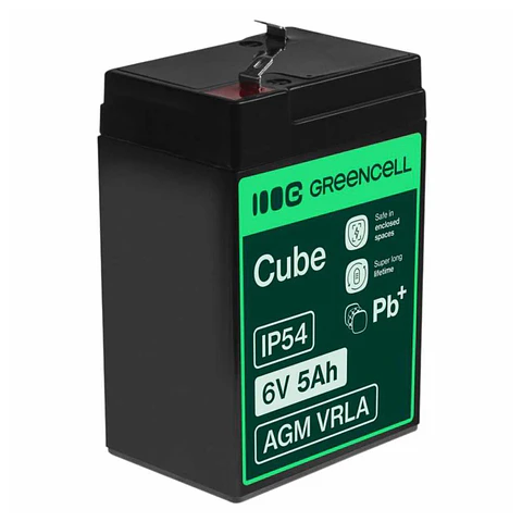 Bateria Chumbo Gel AGM 6V 5A GREEN CELL