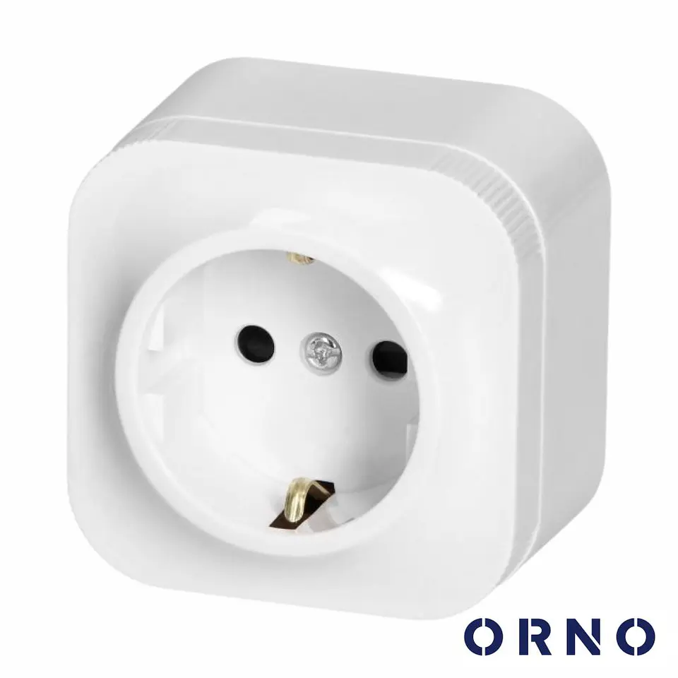 Tomada Elétrica Superfície 1x Schuko ORNO 1