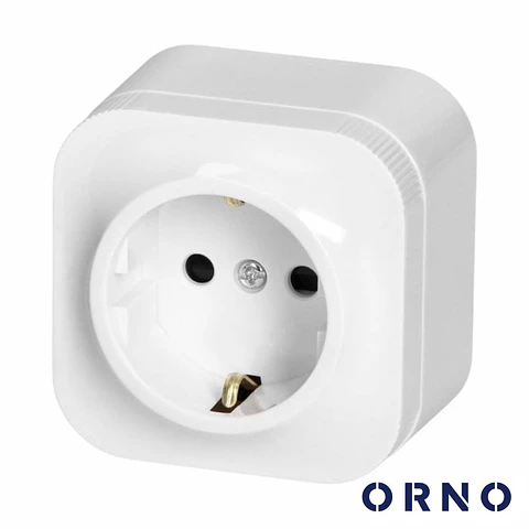 Tomada Elétrica Superfície 2x Schuko ORNO