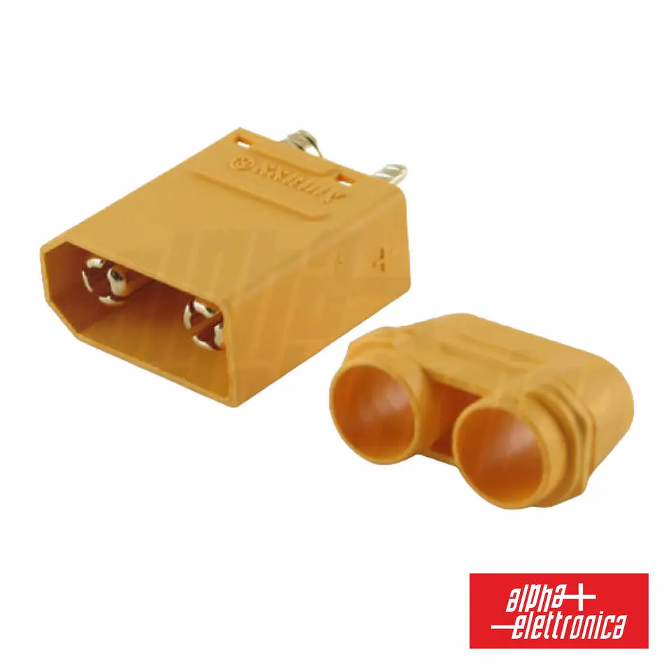 Ficha XT90 Macho P/ Bateria ALPHA 1