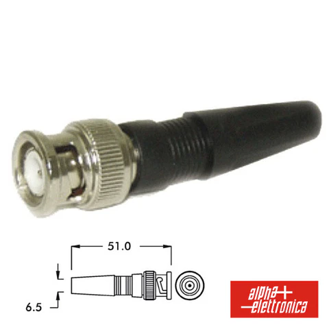 FICHA BNC PARAFUSO COM PROTETOR CABO PVC P/ RG59