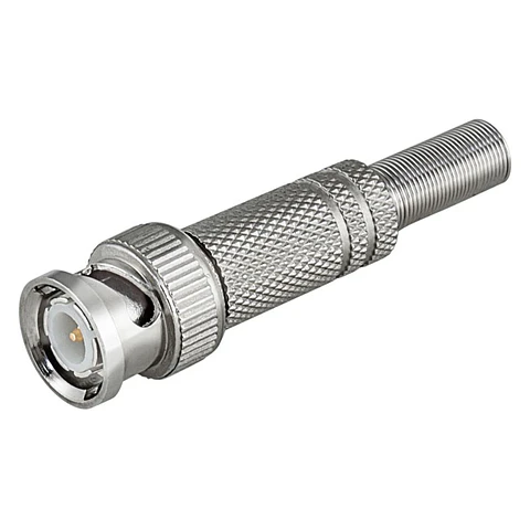 Ficha BNC Macho COM Proteção Prateada  RG59