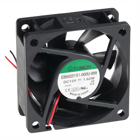 Ventoinha 12VDC 60x60x25mm 2 Fios EB60251S1-000U-999 SUNON