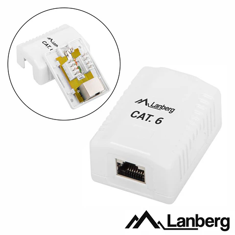 Tomada de Superfície RJ45 COM 1 Saída LANBERG