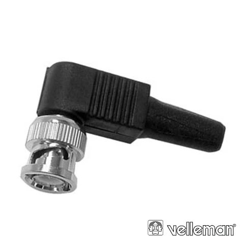 FICHA BNC MACHO 90º PARAFUSO COM CAPA PLÁSTICO