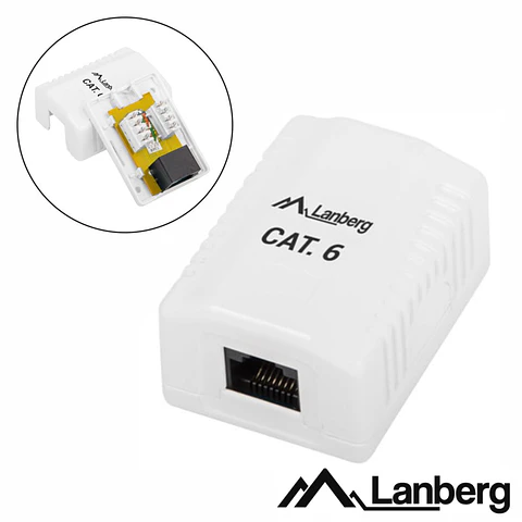 Tomada de Superfície RJ45 COM 1 Saída LANBERG