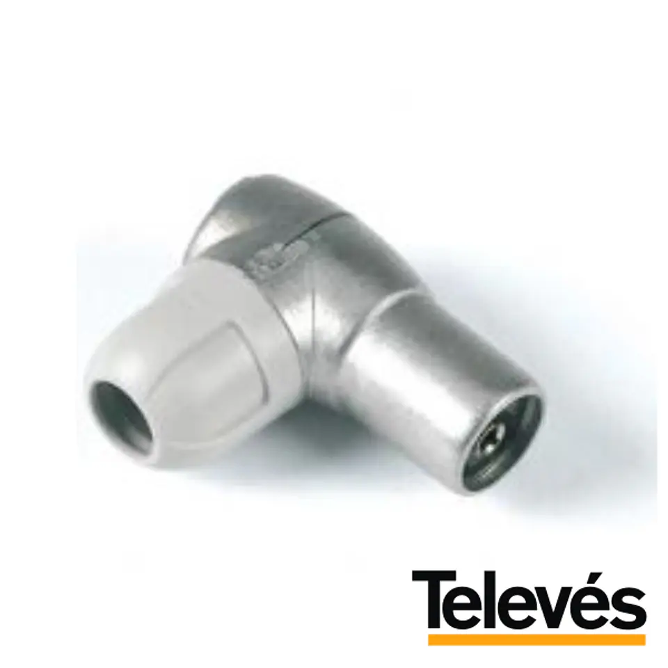 FICHA COAXIAL FÊMEA 9.5MM ANGULAR TELEVÉS 1