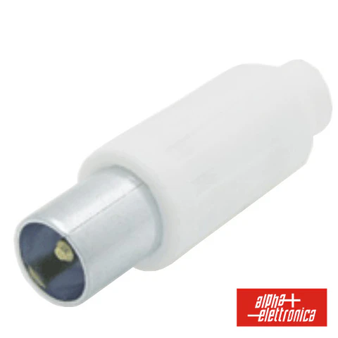 FICHA COAXIAL MACHO TV 9.5MM PLÁSTICO