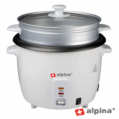 Panela Elétrica P/ Arroz 1.8L 700W Branco ALPINA