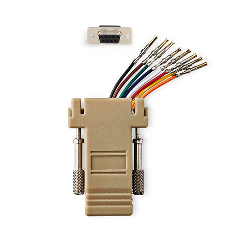 FICHA ADAPTADORA RJ45  / D 9P MACHO