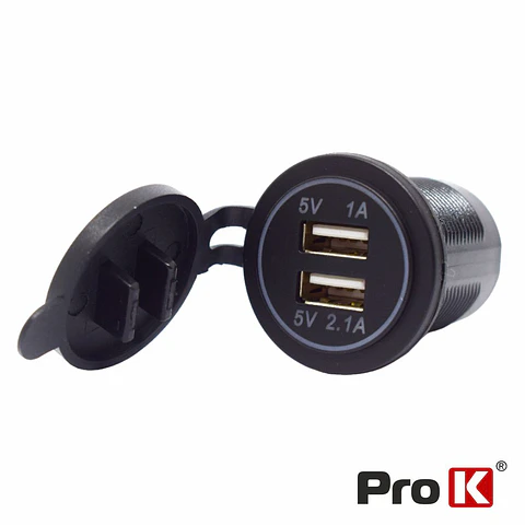Tomada Dupla USB-A de Embutir PROK