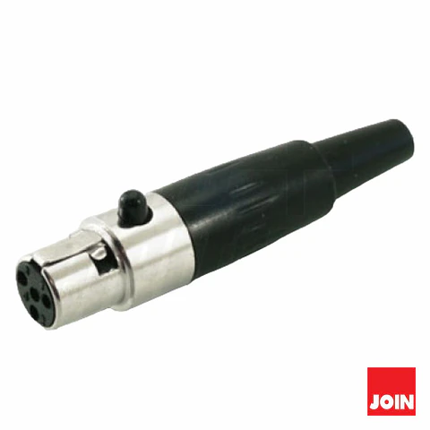 Ficha XLR Mini 3p Fêmea COM Bloqueio JOIN