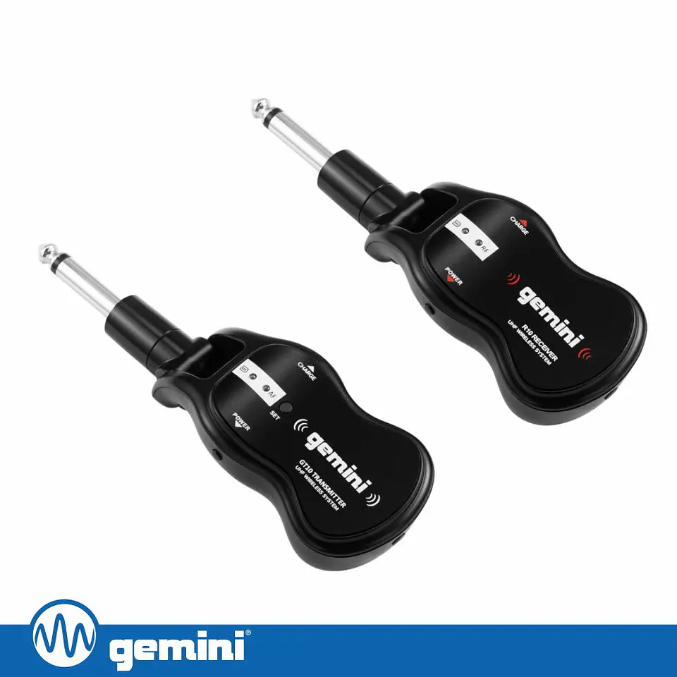 Sistema SEM Fios UHF P/ Instrumentos Musicais GEMINI 1