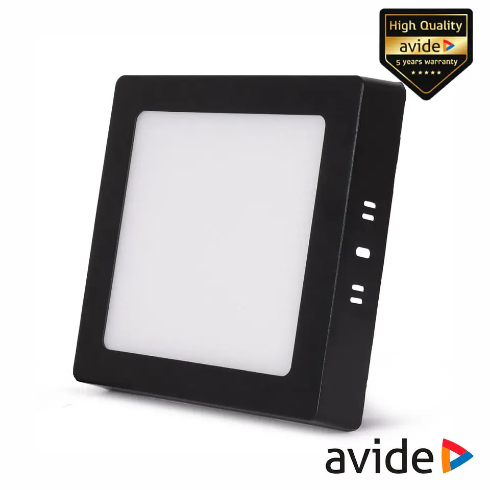 Painel Leds Quadrado CCT 12W 169mm 950lm Preto AVIDE 1