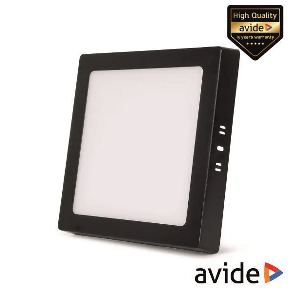 Painel Leds Quadrado CCT 18W 231mm 1490lm Preto AVIDE 1