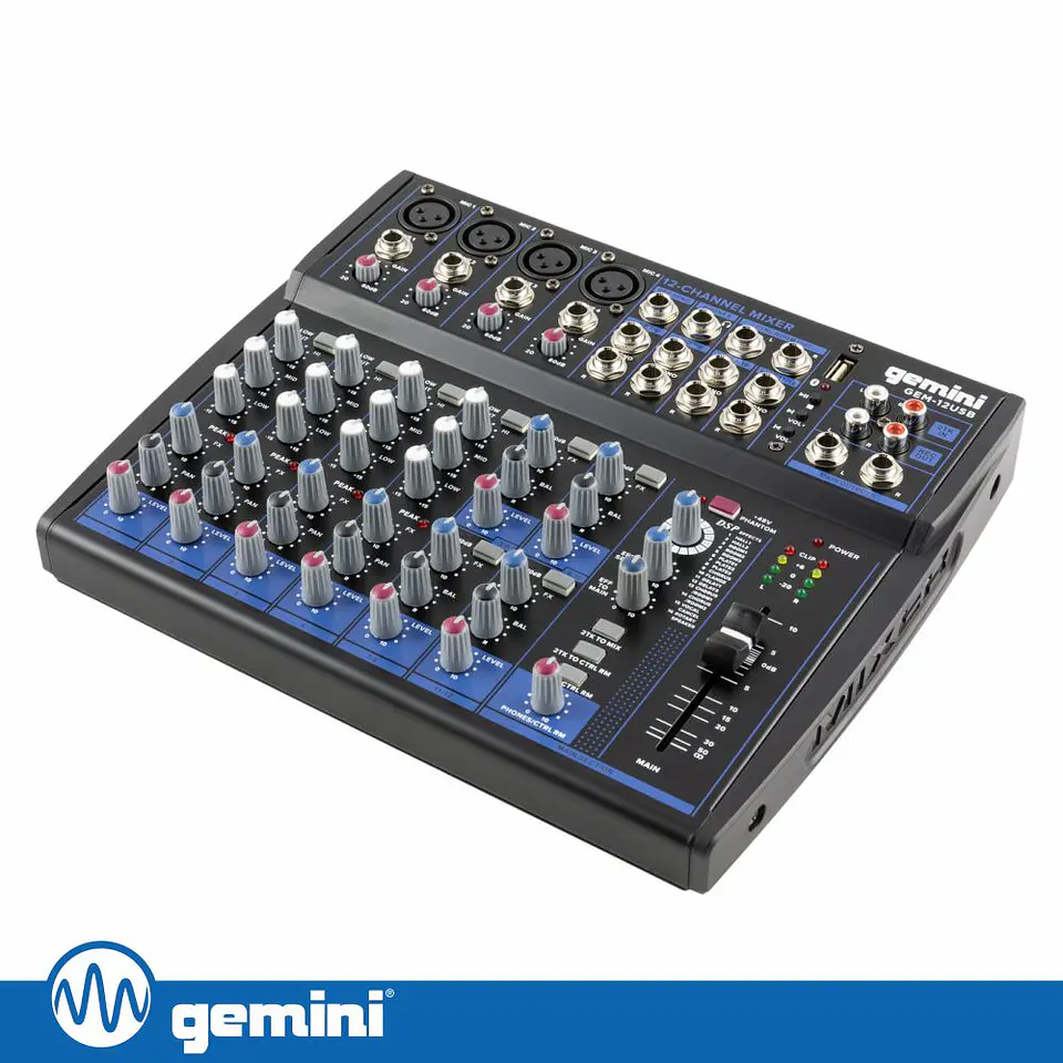 Mesa De Mistura 12 Canais USB/BT/Phantom GEMINI 1