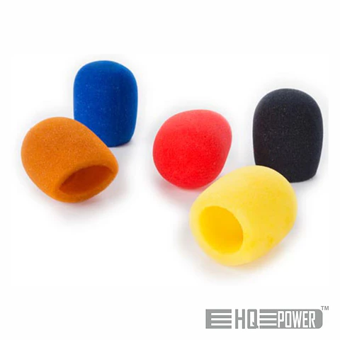 CONJUNTO 5 ESPONJAS P/ MICROFONE WINDCAP SORTIDAS HQ POWER