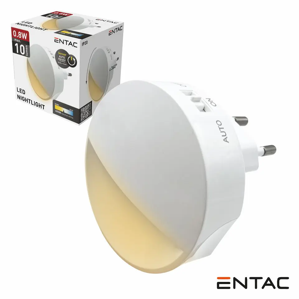 Luz De Presença LED 4000K 230V COM Sensor Crepuscular ENTAC 1