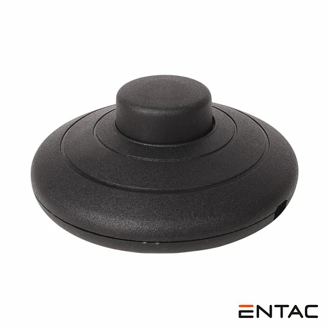 Interruptor De Pé 2A 230V Redondo Preto ENTAC