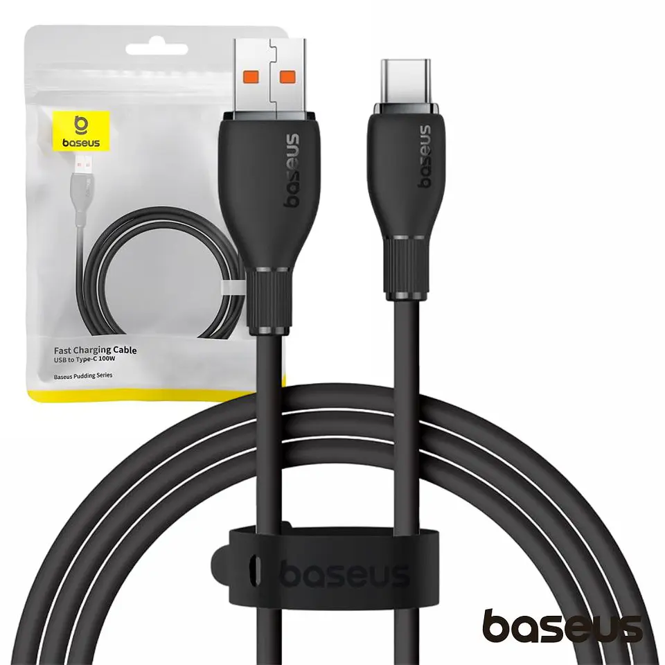 Cabo USB-A Macho P/ USB-C Macho 2m 100W Pudding BASEUS 1