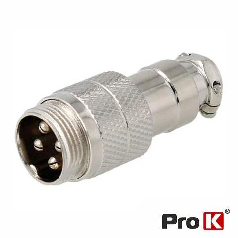 Ficha Microfone 4p Macho P/ Soldar PROK