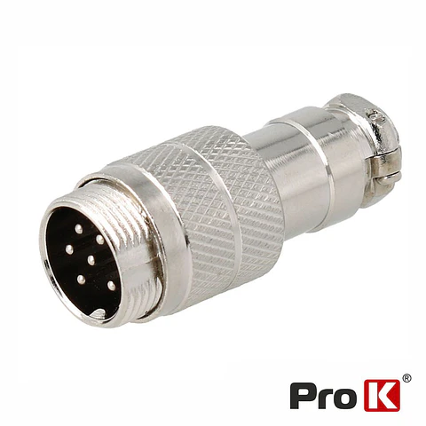 Ficha Microfone 6p Macho P/ Soldar PROK