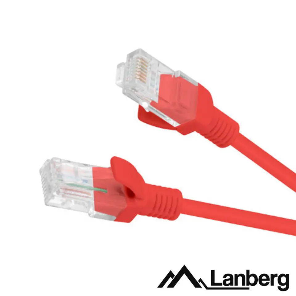 Cabo UTP CAT6 0.25m Vermelho LANBERG 1