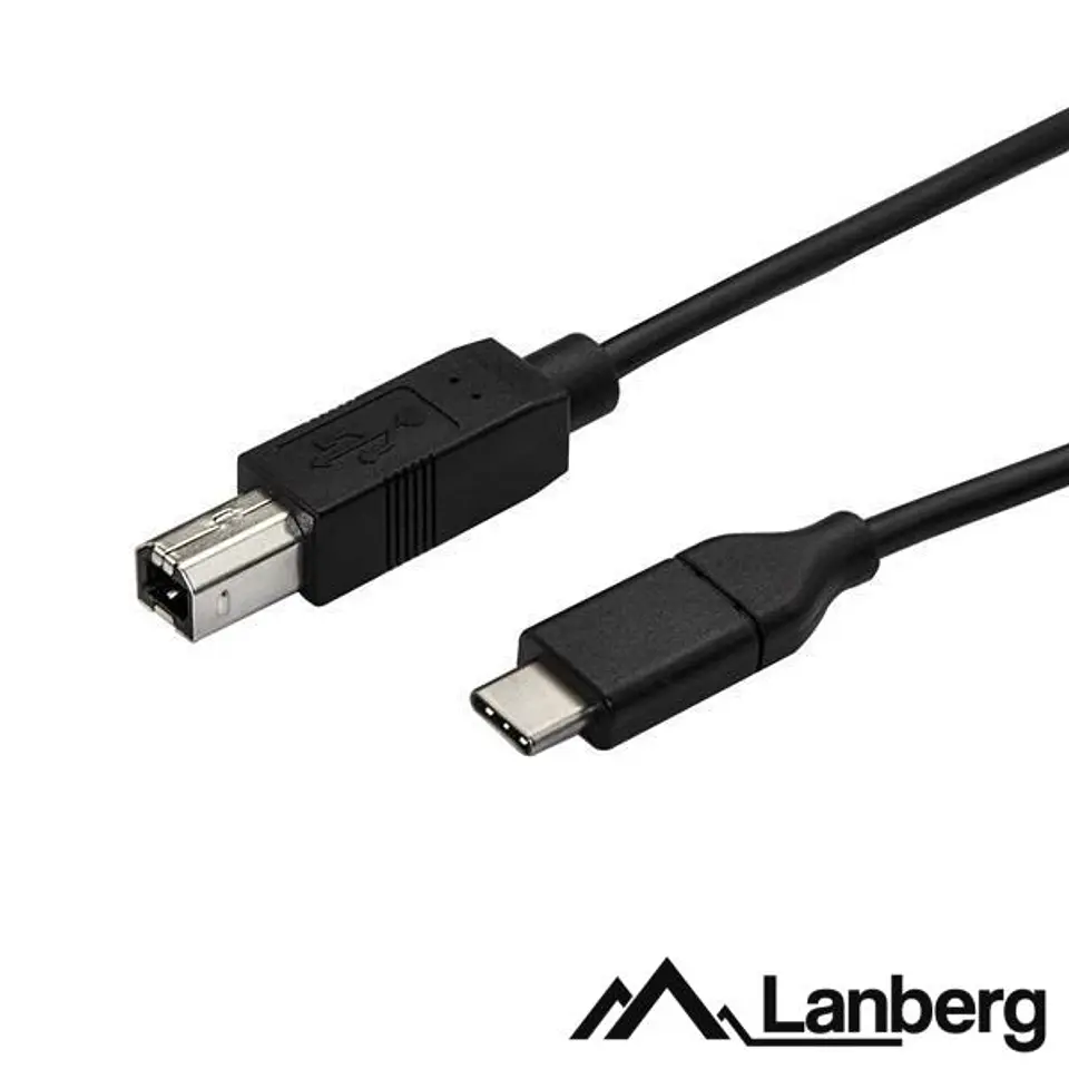 Cabo USB-C 2.0 Macho / USB-B Macho 1.8m LANBERG 1