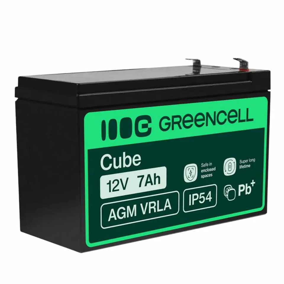 Bateria Chumbo Gel AGM 12V 7A GREEN CELL 1
