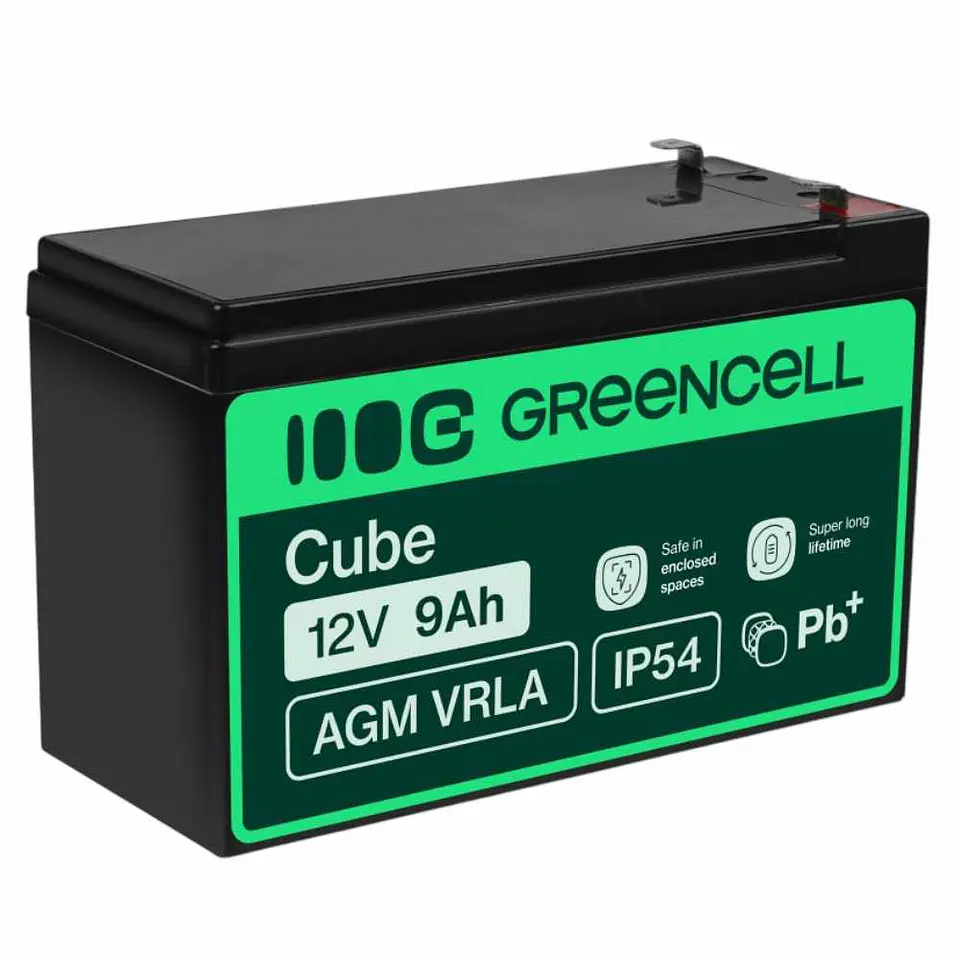 Bateria Chumbo Gel AGM 12V 9A GREEN CELL 1
